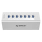 Frendorf | ORICO A3H7 Aluminium Hochgeschwindigkeits 7 Ports USB 3.0 HUB mit 12V/2.5A Stromversorgung für Laptops (Silber)