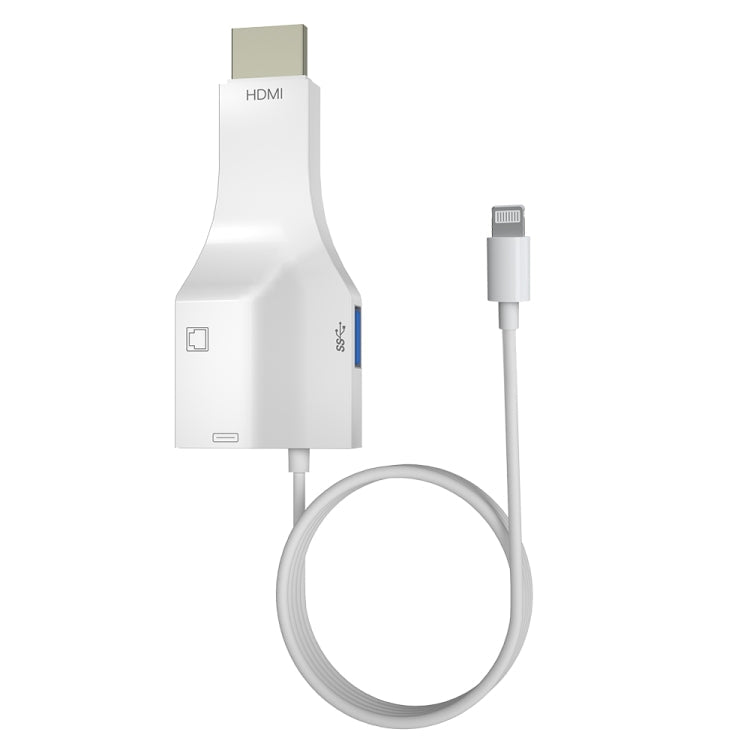 Frendorf | NK-1079 8 Pin zu HDMI männlich + USB weiblich + RJ45 weiblich Adapterkabel, Länge: 1m