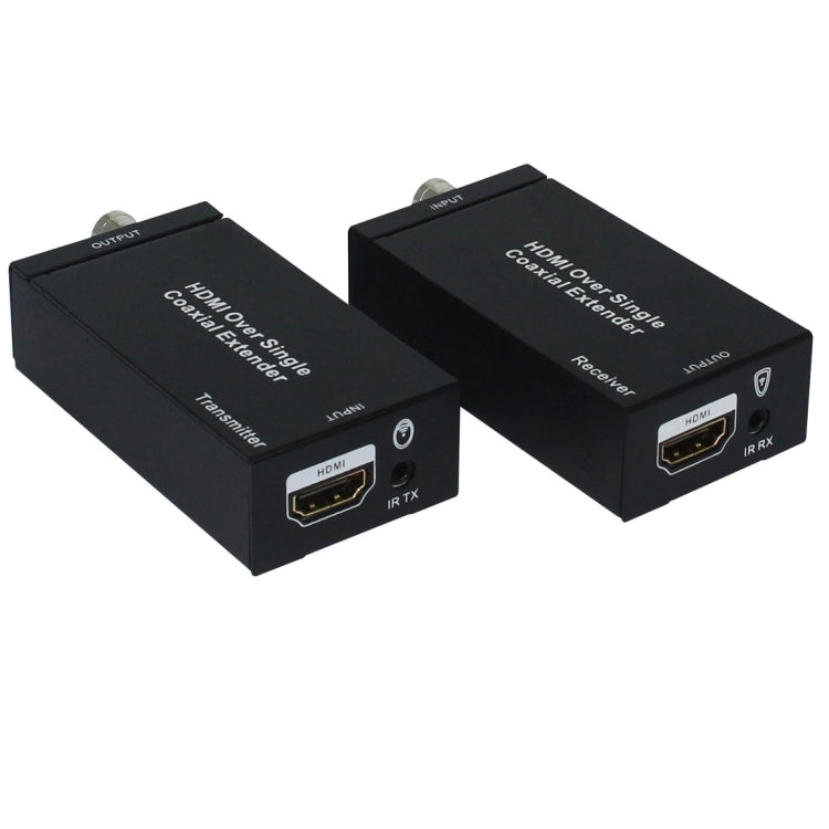 Frendorf | NK-C100IR 1080P HDMI über Einzel-Coaxial-Extender Sender + Empfänger mit IR Coaxial-Kabel, Signalreichweite bis zu 100 m (EU-Stecker)