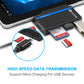 Frendorf | ROCKETEK RT-SGO727 USB 3.0 + USB 2.0 + Micro USB Schnittstelle Hub für Microsoft Surface Go, mit 2 TF-Karten- und SD-Kartensteckplätzen