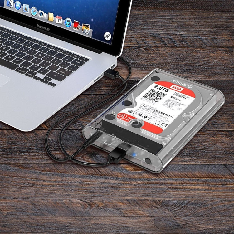 Frendorf | ORICO 3139U3 3.5 Zoll SATA HDD USB 3.0 Micro B Externe Festplattengehäuse Speichergehäuse (Transparent)