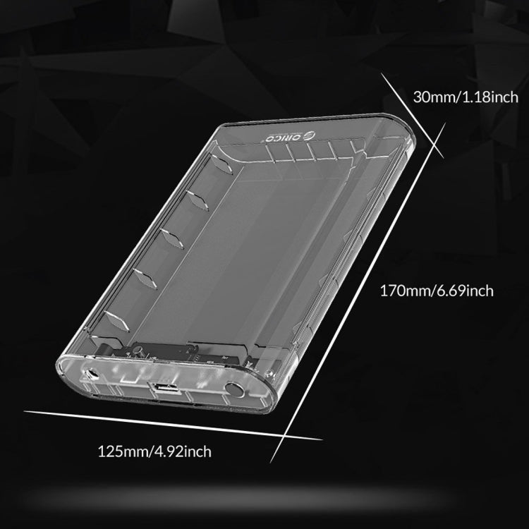 Frendorf | ORICO 3139U3 3.5 Zoll SATA HDD USB 3.0 Micro B Externe Festplattengehäuse Speichergehäuse (Transparent)