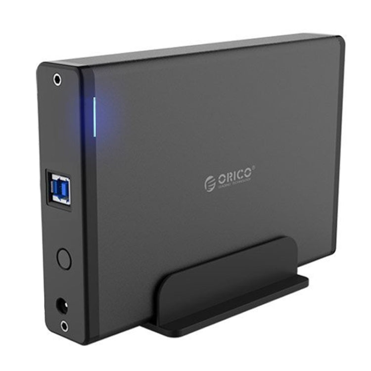 Frendorf | ORICO 7688U3 Vertikale Aluminium Externe Festplattengehäuse Speicherbox Festplattendock für 3,5 Zoll SATA HDD (Schwarz)