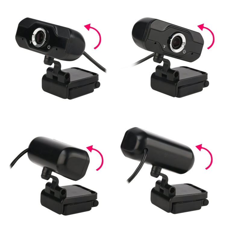 Frendorf | HXSJ S50 30fps 100 Megapixel 720P HD Webcam für Desktop / Laptop / Smart TV, mit 10m schallabsorbierendem Mikrofon, Kabellänge: 1,4m