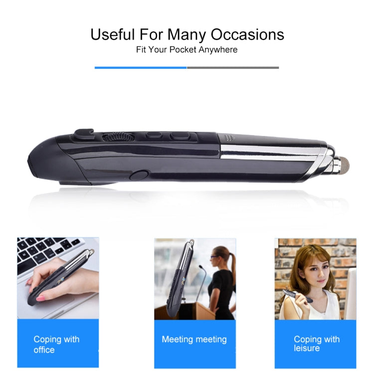 Frendorf | PR-08 6-Tasten Smart Wireless Optical Mouse mit Stylus Pen & Laser-Funktion (Schwarz)