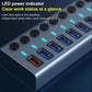 Frendorf | 11 in 1 USB 3.0 HUB Splitter mit unabhängigem Schalter & 12V 4A Netzteil