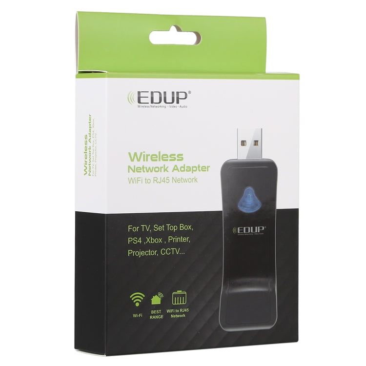 Frendorf | EDUP EP-2911S 300Mbps 2.4GHz Wireless USB Repeater WiFi zu RJ45 Netzwerkadapter für TV, Set-Top-Box, PS4, Xbox, Drucker, Projektor