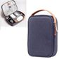 Frendorf | Multifunktionale Kopfhörer-Lade-Datenkabel-Aufbewahrungstasche, Ultra-Faser tragbares Power Pack, Größe: L, 16,5x6x23,5cm (Blau)