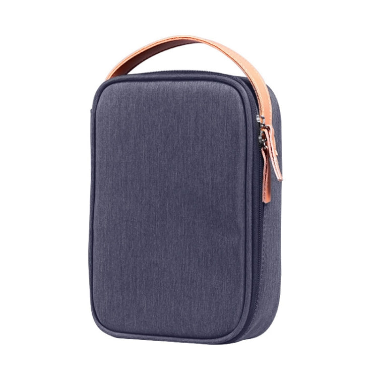 Frendorf | Multifunktionale Kopfhörer-Lade-Datenkabel-Aufbewahrungstasche, Ultra-Faser tragbares Power Pack, Größe: L, 16,5x6x23,5cm (Blau)