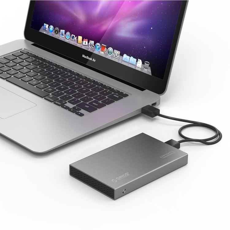Frendorf | ORICO 2518S3 USB3.0 Externe Festplattengehäuse für 7mm & 9.5mm 2.5 Zoll SATA HDD / SSD (Silber)