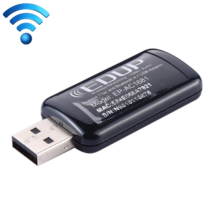 Frendorf | EDUP EP-AC1681 2 in 1 AC1200Mbps 2.4GHz & 5.8GHz Dual Band USB WiFi Adapter Externe Netzwerkkarte mit Bluetooth 4.1 Funktion