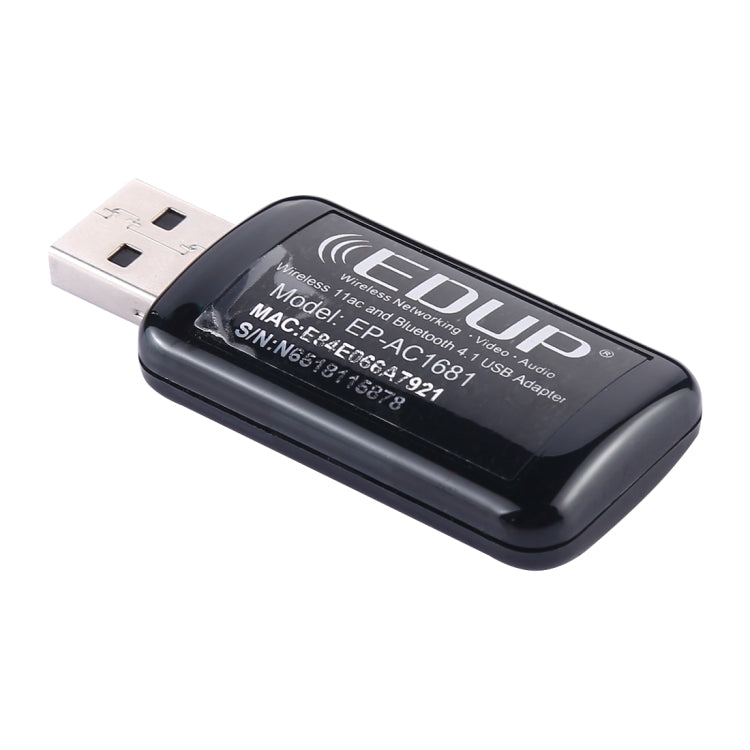 Frendorf | EDUP EP-AC1681 2 in 1 AC1200Mbps 2.4GHz & 5.8GHz Dual Band USB WiFi Adapter Externe Netzwerkkarte mit Bluetooth 4.1 Funktion