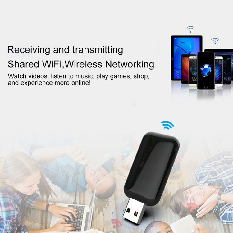 Frendorf | EDUP EP-AC1681 2 in 1 AC1200Mbps 2.4GHz & 5.8GHz Dual Band USB WiFi Adapter Externe Netzwerkkarte mit Bluetooth 4.1 Funktion