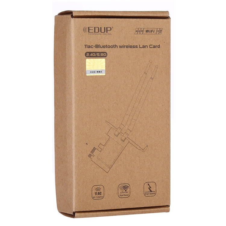 Frendorf | EDUP EP-9620 2 in 1 AC1200Mbps 2.4GHz & 5.8GHz Dual Band PCI-E 2 Antenne WiFi Adapter Externe Netzwerkkarte + Bluetooth