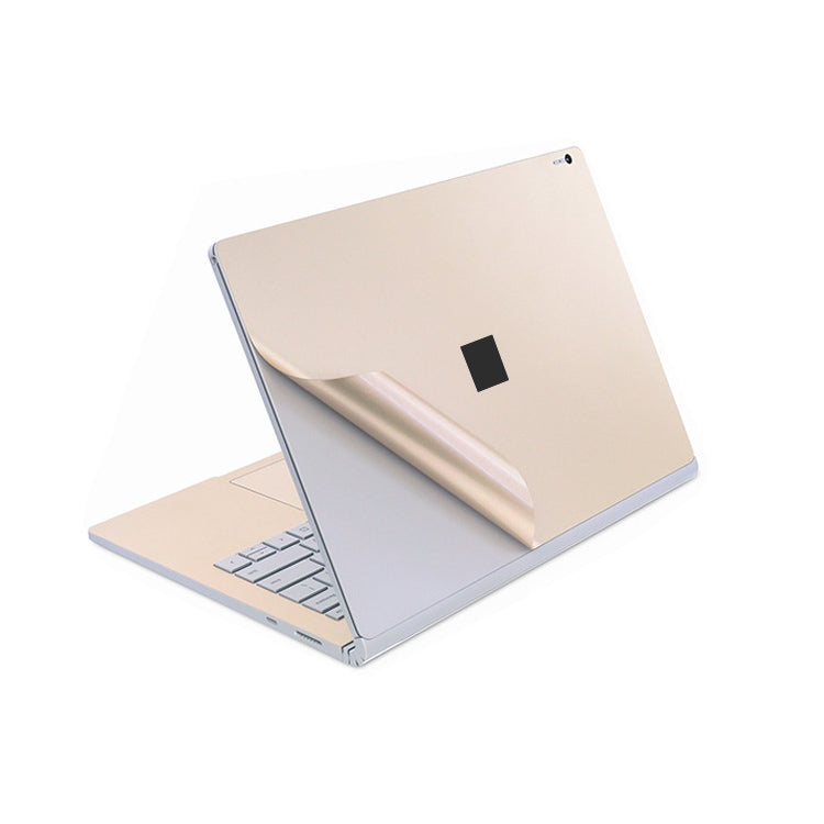 Frendorf | 4 in 1 Notebook Shell Schutzfolie Sticker Set für Microsoft Surface Book 2 15 Zoll (Gold)