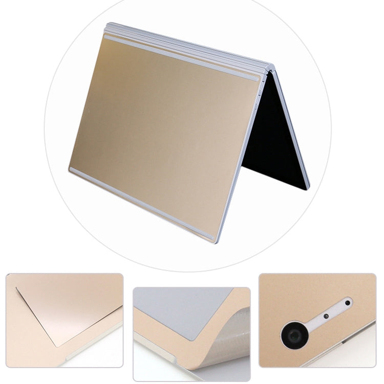 Frendorf | 4 in 1 Notebook Shell Schutzfolie Sticker Set für Microsoft Surface Book 2 15 Zoll (Gold)