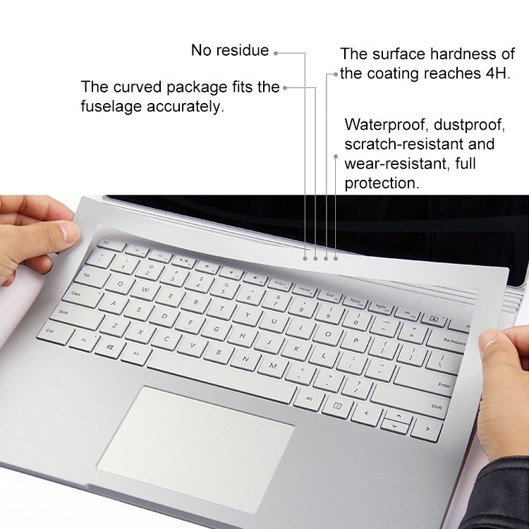 Frendorf | 4 in 1 Notebook Shell Schutzfolie Sticker Set für Microsoft Surface Book 2 15 Zoll (Gold)