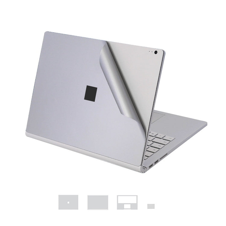 Frendorf | 4 in 1 Notebook Shell Schutzfolie Aufkleber Set für Microsoft Surface Book 13,5 Zoll (Grau)