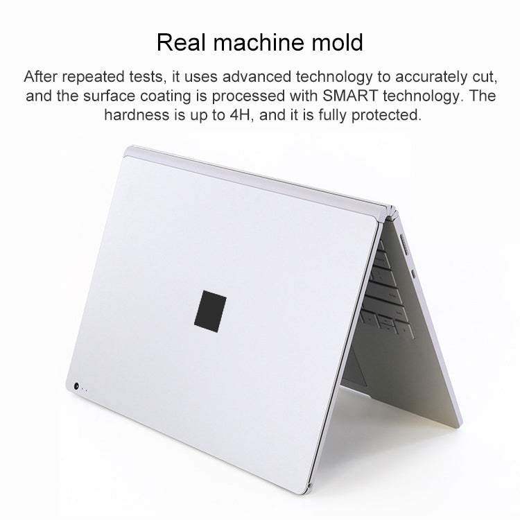 Frendorf | 4 in 1 Notebook Shell Schutzfolie Aufkleber Set für Microsoft Surface Book 13,5 Zoll (Grau)