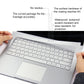Frendorf | 4 in 1 Notebook Shell Schutzfolie Aufkleber Set für Microsoft Surface Book 13,5 Zoll (Grau)