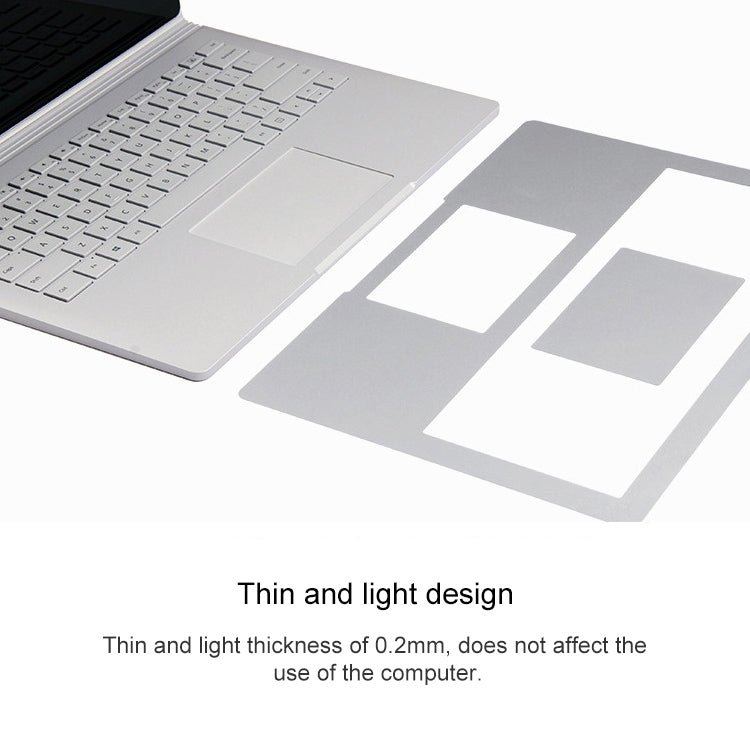 Frendorf | 4 in 1 Notebook Shell Schutzfolie Aufkleber Set für Microsoft Surface Book 13,5 Zoll (Grau)