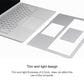 Frendorf | 4 in 1 Notebook Shell Schutzfolie Sticker Set für Microsoft Surface Book 13,5 Zoll (Silber)