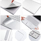 Frendorf | 4 in 1 Notebook Shell Schutzfolie Sticker Set für Microsoft Surface Book 13,5 Zoll (Silber)