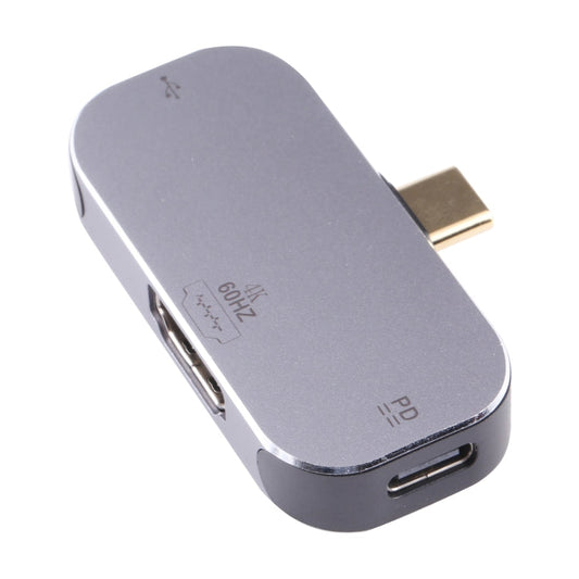 Frendorf | 3 in 1 USB-C / Type-C Stecker zu USB-C / Type-C Lade + USB + 4K 60Hz HDMI Weiblich Adapter