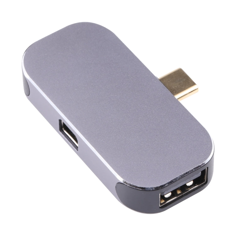 Frendorf | 3 in 1 USB-C / Type-C Stecker zu USB-C / Type-C Lade + USB + Mini DP Buchse Adapter