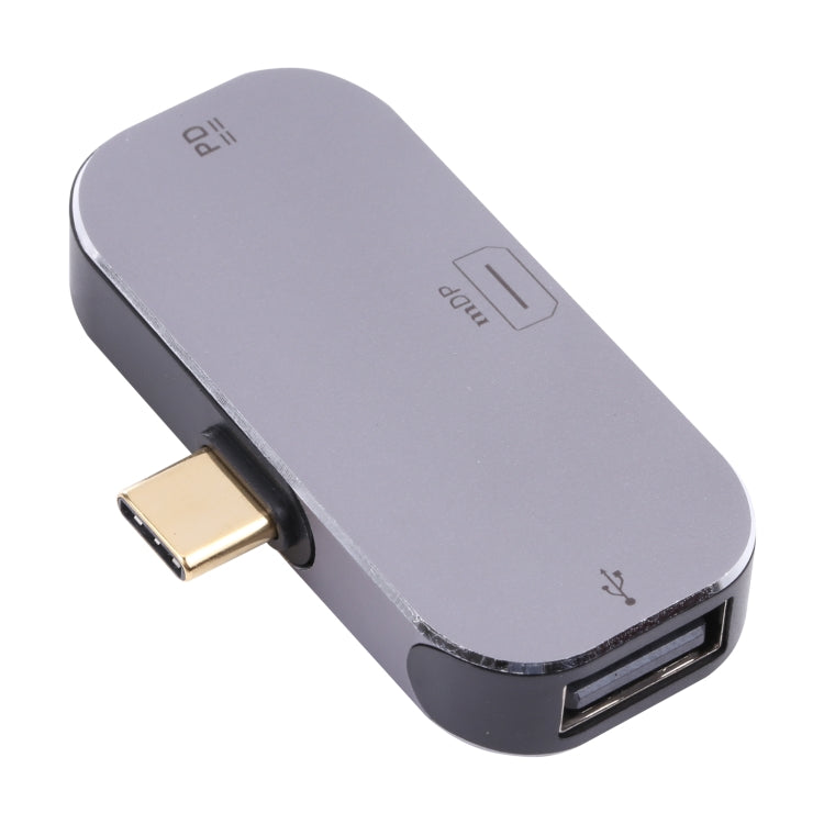 Frendorf | 3 in 1 USB-C / Type-C Stecker zu USB-C / Type-C Lade + USB + Mini DP Buchse Adapter
