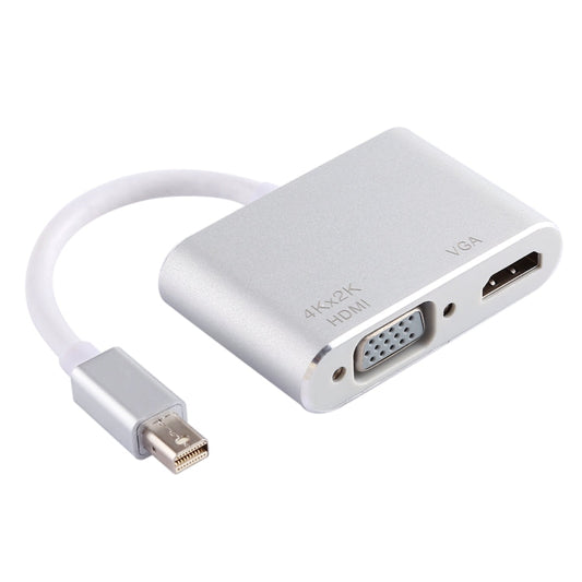 Frendorf | 2 in 1 4Kx2K Mini DisplayPort zu VGA & HDMI Adapter (Silber)