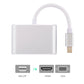 Frendorf | 2 in 1 4Kx2K Mini DisplayPort zu VGA & HDMI Adapter (Silber)