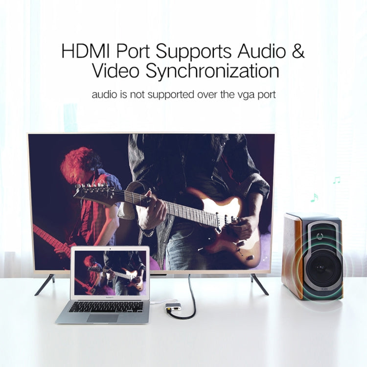 Frendorf | 2 in 1 4Kx2K Mini DisplayPort zu VGA & HDMI Adapter (Silber)