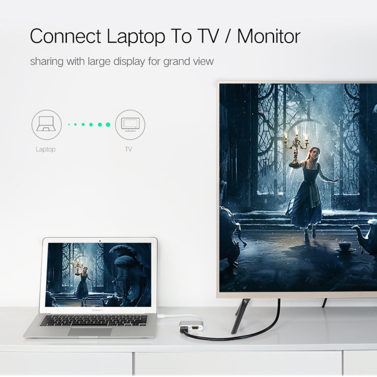 Frendorf | 2 in 1 4Kx2K Mini DisplayPort zu VGA & HDMI Adapter (Silber)