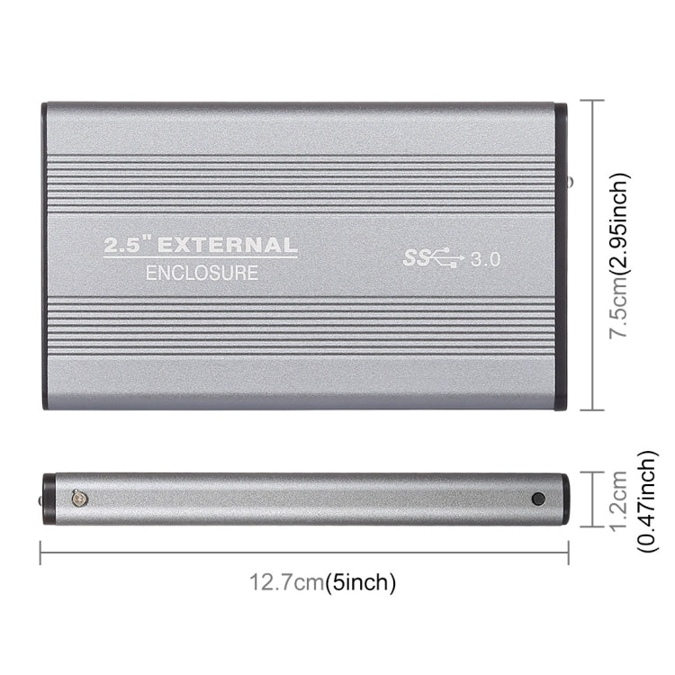 Frendorf | Richwell SATA R2-SATA-1TGB 1TB 2.5 Zoll USB3.0 Super Speed Schnittstelle Mobile Festplatte (Grau)