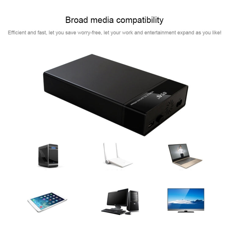 Frendorf | Universelles SATA 2.5 / 3.5 Zoll USB3.0 Schnittstelle Externes Solid State Drive Gehäuse für Laptops / Desktop-Computer, Die maximale unterstützte Kapazität: 10TB