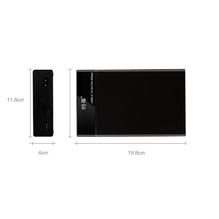 Frendorf | Universelles SATA 2.5 / 3.5 Zoll USB3.0 Schnittstelle Externes Solid State Drive Gehäuse für Laptops / Desktop-Computer, Die maximale unterstützte Kapazität: 10TB