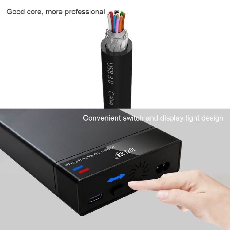 Frendorf | Universelles SATA 2.5 / 3.5 Zoll USB3.0 Schnittstelle Externes Solid State Drive Gehäuse für Laptops / Desktop-Computer, Die maximale unterstützte Kapazität: 10TB