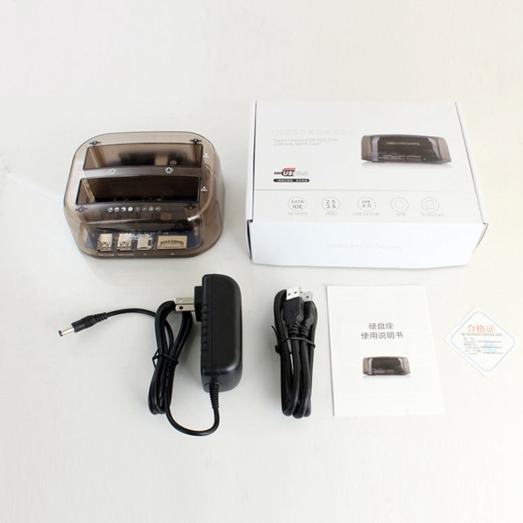 Frendorf | 2.5 / 3.5 Zoll USB3.0 Dual SATA HDD Gehäuse mit HUB & OTB-Funktion, Die maximale unterstützte Kapazität: 16TB