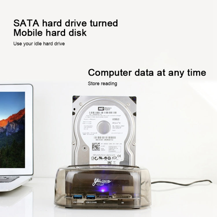 Frendorf | 2.5 / 3.5 Zoll USB3.0 Dual SATA HDD Gehäuse mit HUB & OTB-Funktion, Die maximale unterstützte Kapazität: 16TB