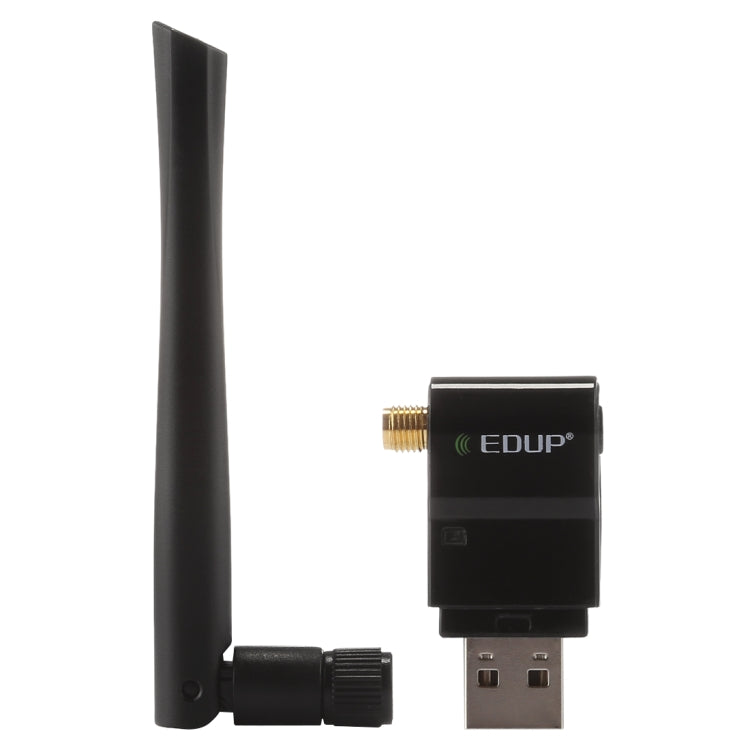 Frendorf | EDUP EP-AC1635 600Mbps Dual Band Wireless 11AC USB Ethernet Adapter 2dBi Antenne für Laptop / PC (Schwarz)