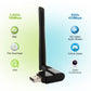 Frendorf | EDUP EP-AC1635 600Mbps Dual Band Wireless 11AC USB Ethernet Adapter 2dBi Antenne für Laptop / PC (Schwarz)
