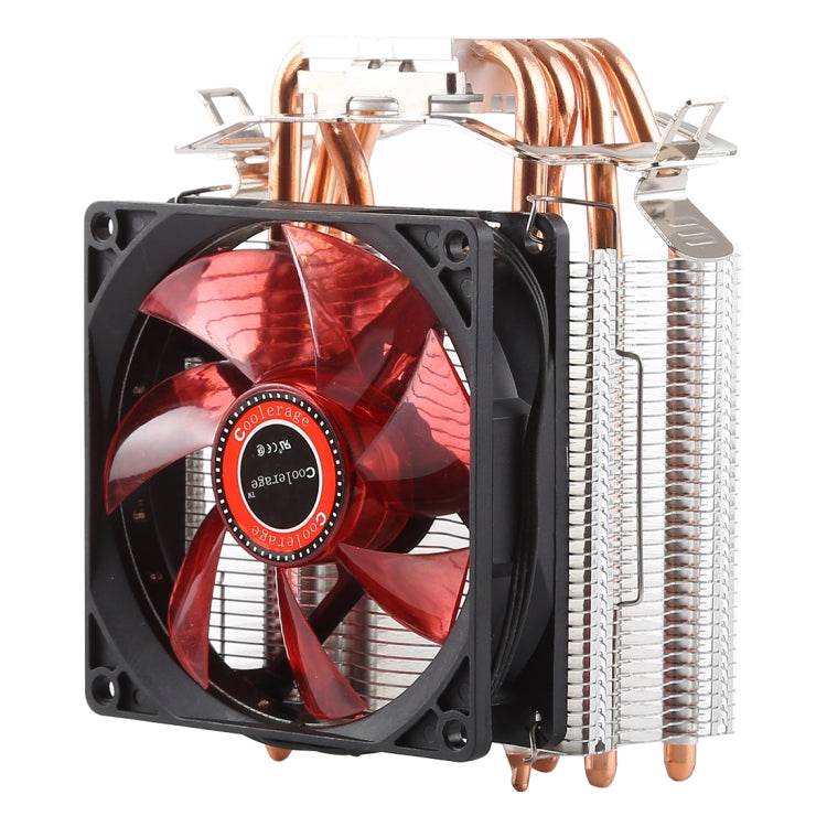 Frendorf | CoolAge L400 DC 12V 1600PRM 40.5cfm Kühlkörper Hydrauliklager Kühlgebläse CPU Kühler für AMD Intel 775 1150 1156 1151 (Rot)