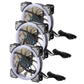 Frendorf | 3 PCS CoolerAge DC 12V - 0.25A 2500PRM Fernbedienung Computer Kühler Kühlgehäuselüfter mit einstellbarem LED