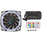 Frendorf | 3 PCS CoolerAge DC 12V - 0.25A 2500PRM Fernbedienung Computer Kühler Kühlgehäuselüfter mit einstellbarem LED