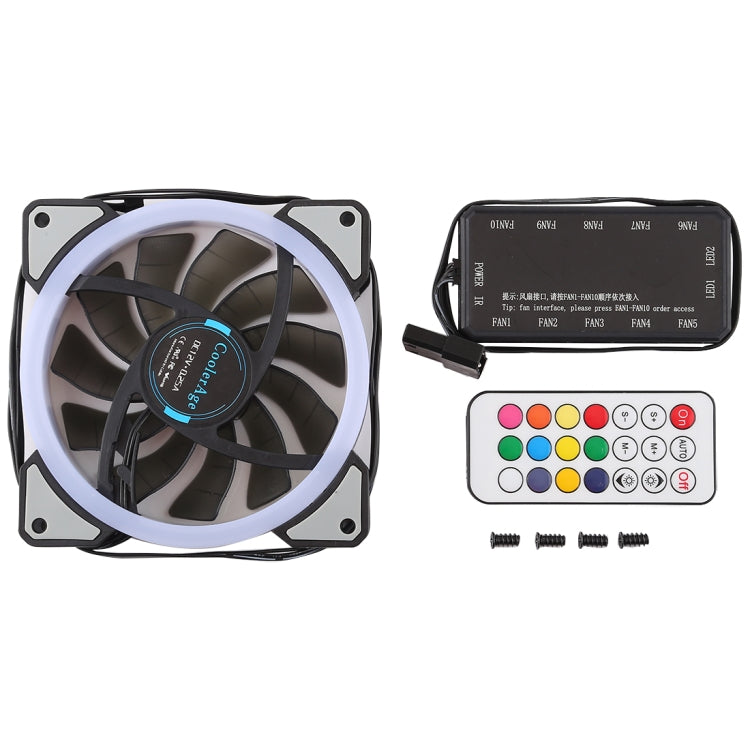 Frendorf | 3 PCS CoolerAge DC 12V - 0.25A 2500PRM Fernbedienung Computer Kühler Kühlgehäuselüfter mit einstellbarem LED