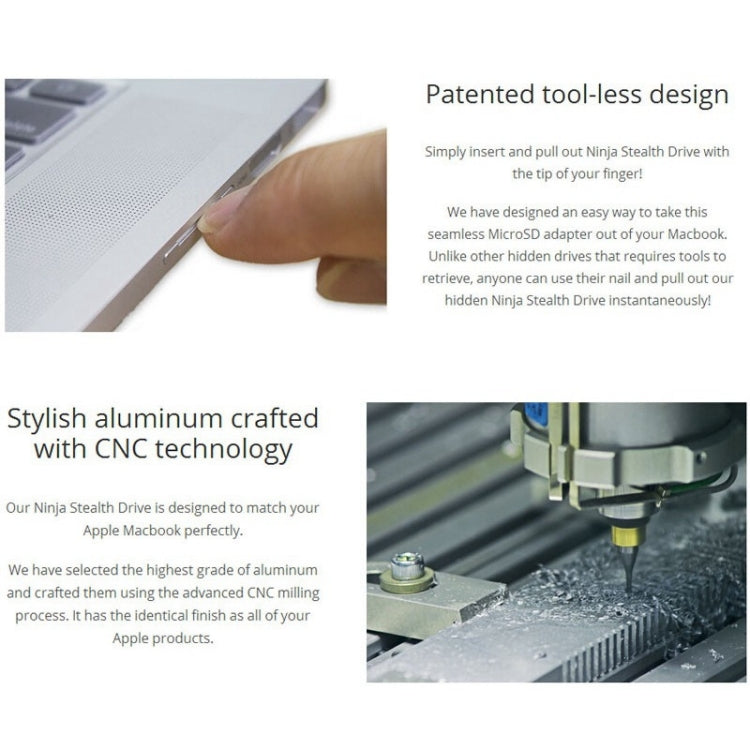 Frendorf | BASEQI Verstecktes Aluminiumlegierung Hochgeschwindigkeits-SD-Kartenetui für Dell Inspiron 7000 14 Zoll Laptop