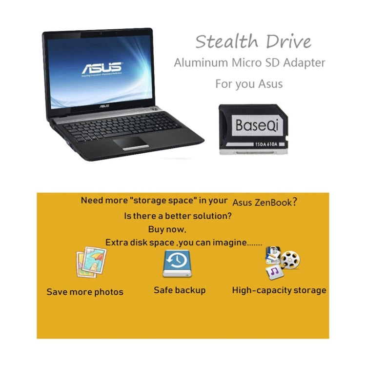 Frendorf | BASEQI Verstecktes Aluminiumlegierungs-SD-Kartenetui für Lenovo YOGA 2 Pro Laptop