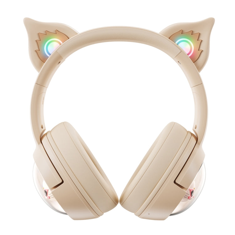 Frendorf | B5 Katzenohr Design USB-C / Type-C RGB Kabelloses Bluetooth HiFi Headset (Beige)