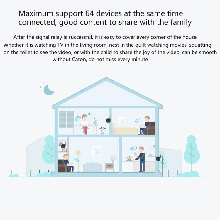 Frendorf | Original Xiaomi Mi WiFi Verstärker Pro 300Mbps WiFi Smart Extender Router mit 2x2 externen Antennen, US-Stecker (Schwarz)